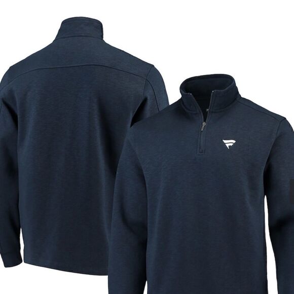 Fanatics Pullover Mens Size Medium 1/4 zip long sleeve Black Logo Sweatshirt - Picture 1 of 10